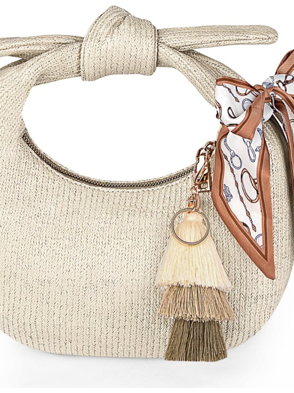 Women Knotted Straw Clutch Purses with Bow, Summer Beach Bag for Party Beach Wed